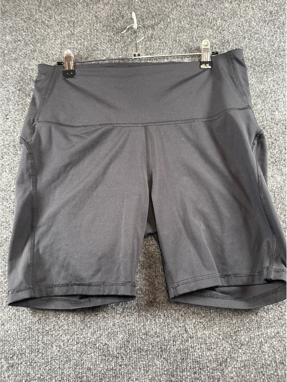 All In Motion Womens XL Black High Rise Bike Shorts Athletic Workout Activewear